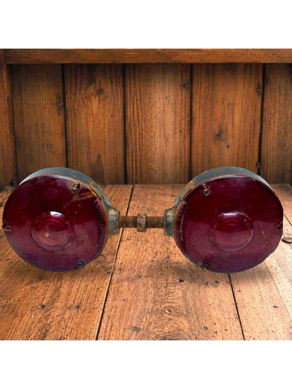 Rusty Salvage Vintage Signal-Stat Dual Tail/Stop Lights with Adjustable Mounting